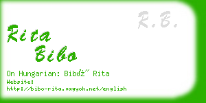 rita bibo business card